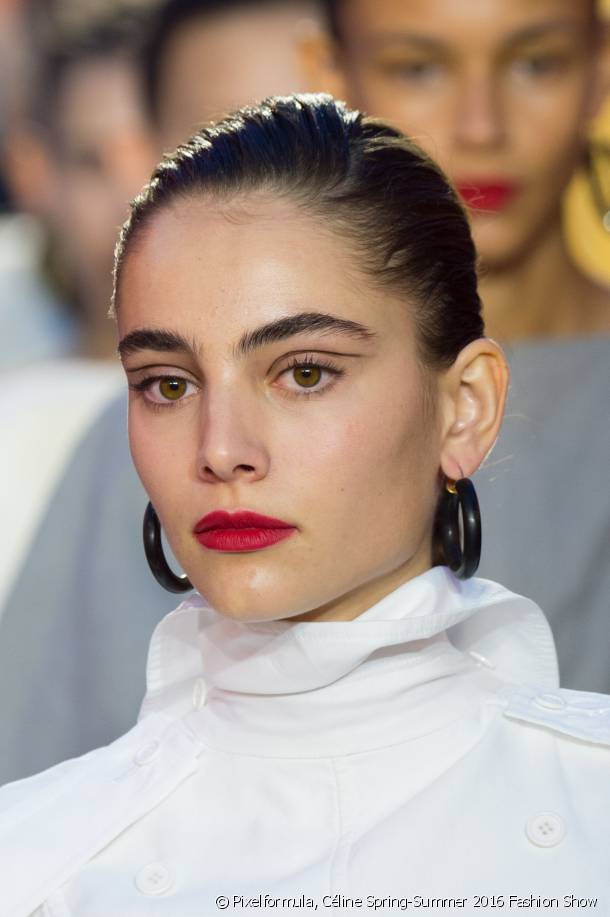 How can I create the wet look chignon from the Céline Fashion Show ...