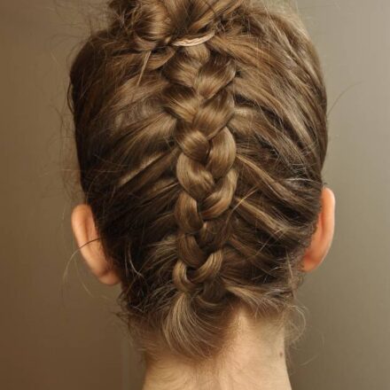 The braided French twist