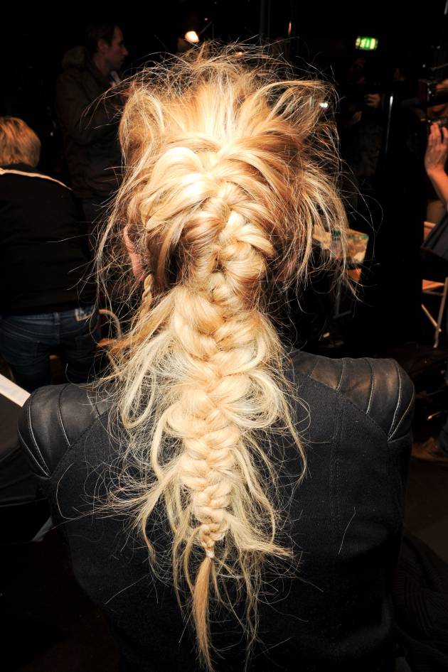 Create a messy fishtail plait