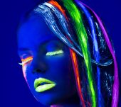Hair colouring: fluorescent glow-in-the-dark locks