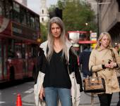 Streetstyle: statement grey lengths